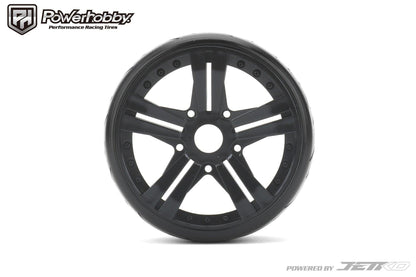 Powerhobby 1/8 GT Vertex Belted Mounted Tires 17mm Ultra Soft Claw Wheels