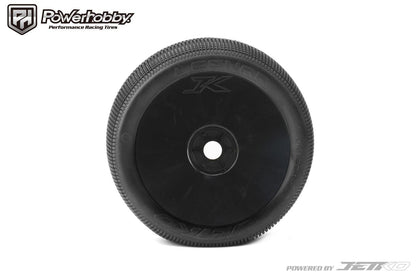 Powerhobby Lesnar 1/8 Truggy Mounted Tires Black Dish Wheels (2) Super Soft