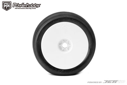 Powerhobby Lesnar 1/8 Truggy Mounted Tires White Dish Wheels (2) Super Soft