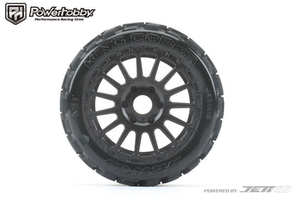 Powerhobby 1/8 Buggy King Cobra Belted  Tires Mounted 17MM Radial Wheels