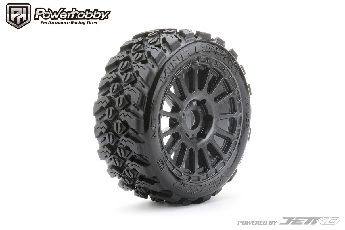 Powerhobby 1/8 Buggy King Cobra Belted  Tires Mounted 17MM Radial Wheels