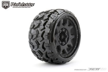 Powerhobby 1/8 SGT 3.8 Tomahawk Belted Mounted Tires (2) 17MM Low Profile