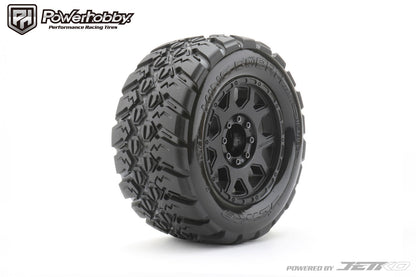 Powerhobby 1/8 MT 3.8 King cobra Belted Mounted Tires (2) 17MM