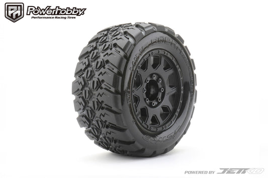 Powerhobby 1/8 MT 3.8 King cobra Belted Mounted Tires (2) 17MM