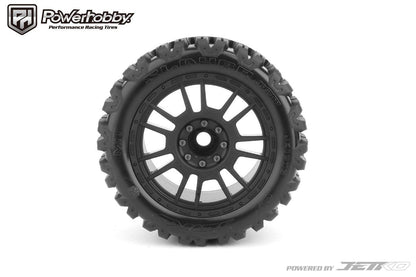 Powerhobby 1/8 MT 4.0 Slayer Belted Mounted Tires (2) 17MM