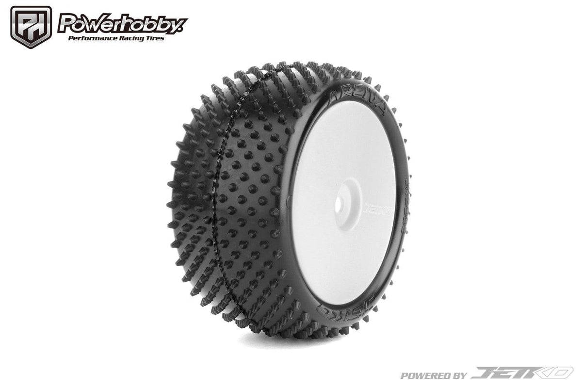 Powerhobby Arena 1/10 2WD / 4WD Rear Buggy Carpet Mounted Tires Super Soft White