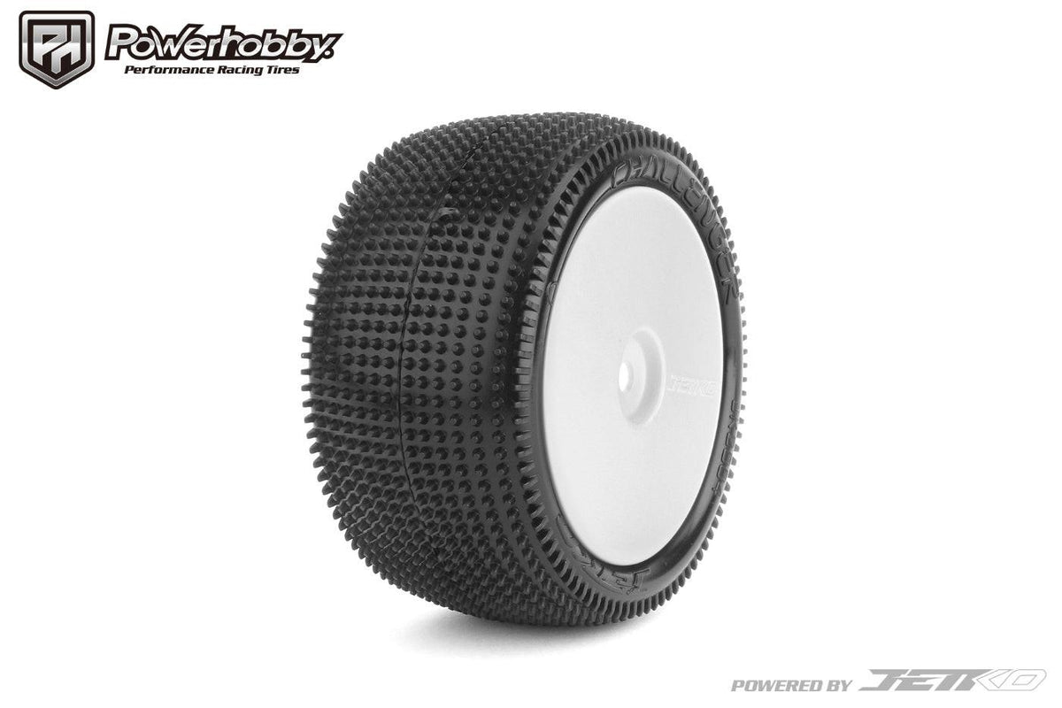 Powerhobby Challenger 1/10 2WD / 4WD Buggy Rear Carpet Mounted Tires Super Soft White