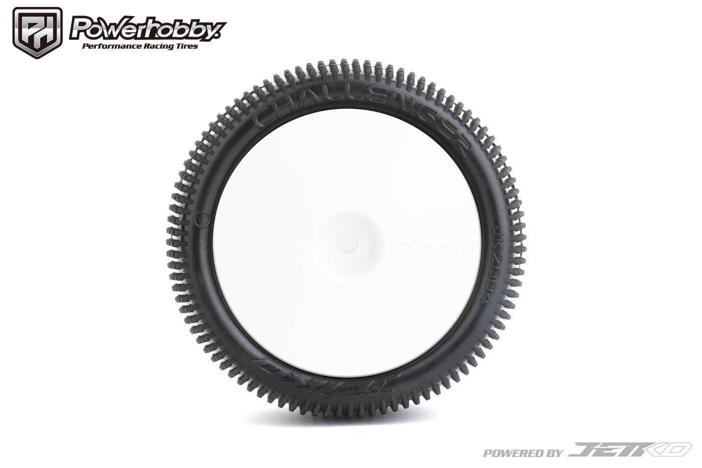 Powerhobby Challenger 1/10 2WD / 4WD Buggy Rear Carpet Mounted Tires Super Soft White