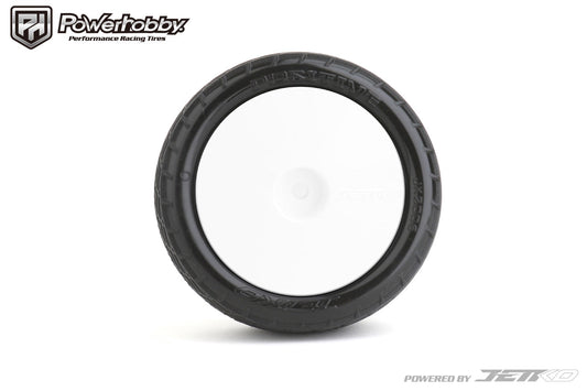 Powerhobby Positive 1/10 4WD Buggy Front Clay Tires Mounted Super Soft White