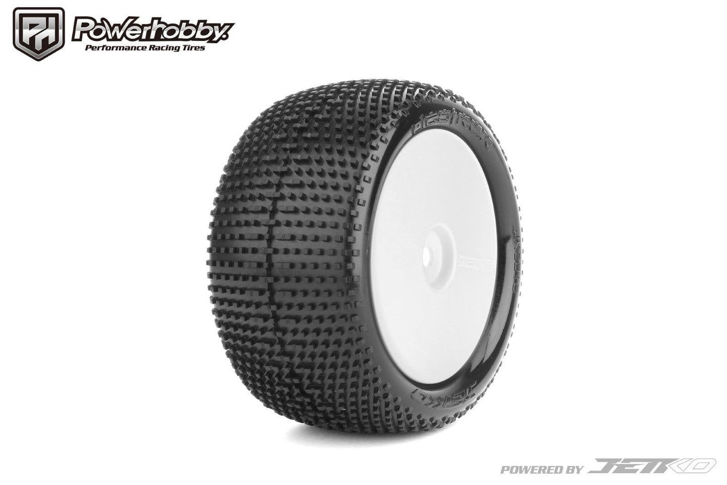 Powerhobby Desirer Mounted Tires Rear 1/10 Buggy (2) White Super Soft 2WD / 4WD