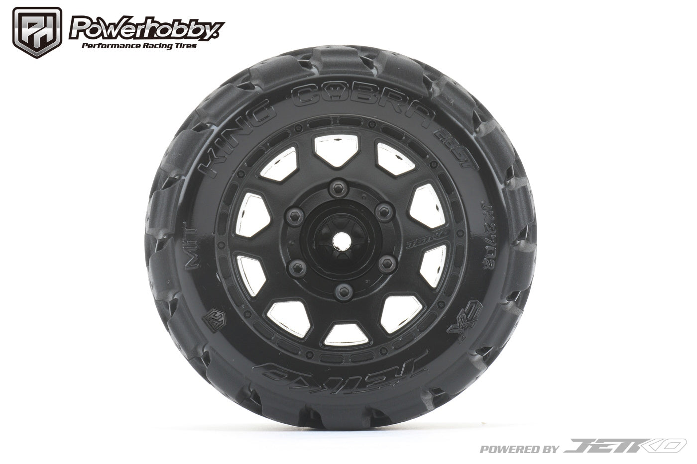 Powerhobby 1/10 2.8 ST King Cobra Belted Tires (2) with Removable Hex Wheels