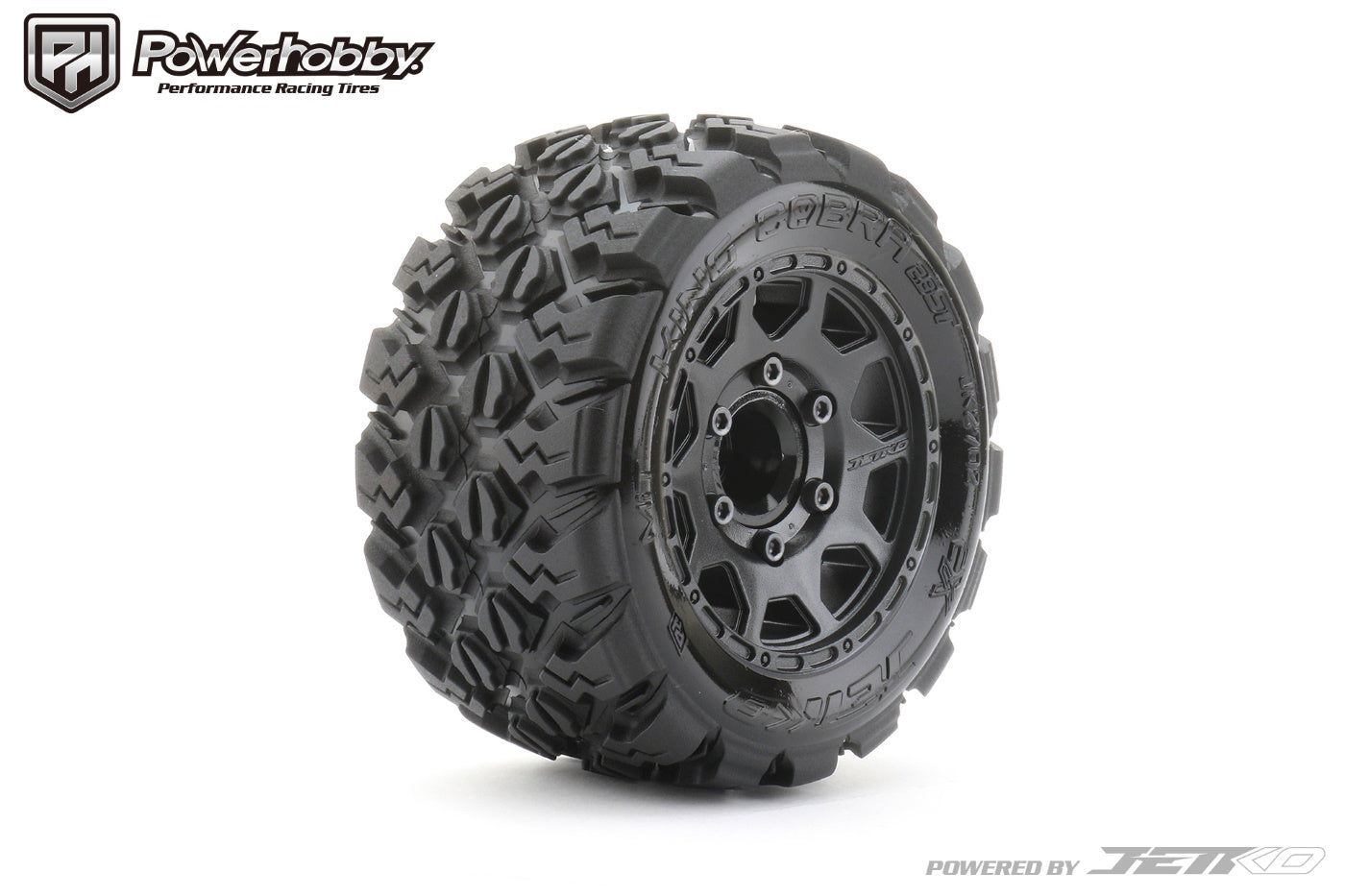 Powerhobby 1/10 2.8 ST King Cobra Belted Tires (2) with Removable Hex Wheels