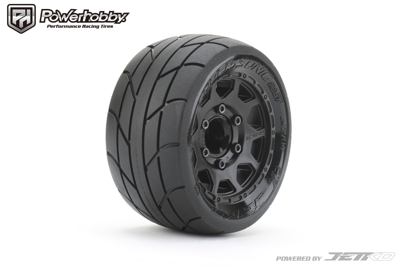 Powerhobby 1/10 2.8 ST Super Sonic Belted Tires (2) with Removable Hex Wheels