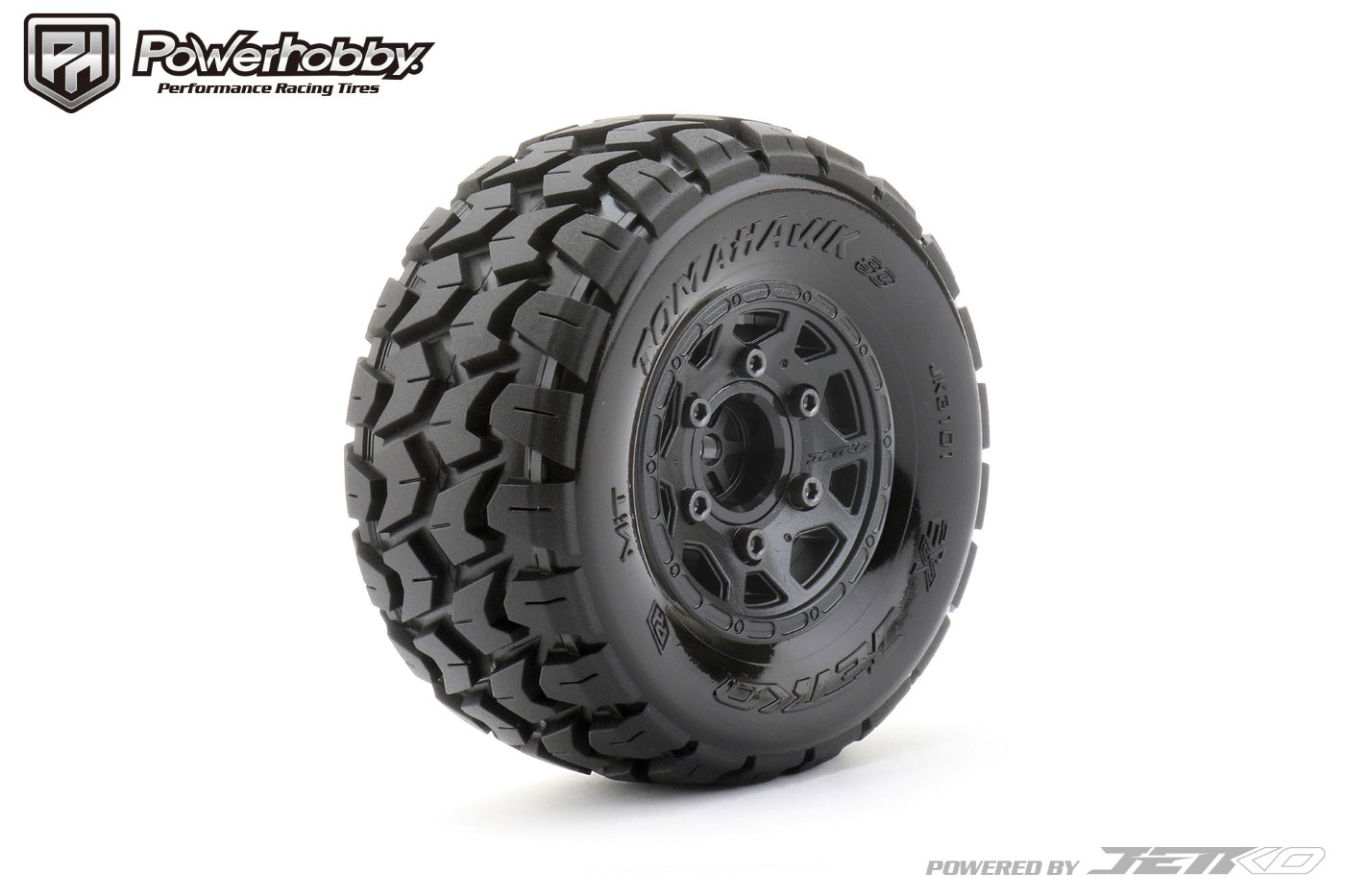 Powerhobby Tomahawk 1/10 SC Belted Tires (2) with Removable Hex Wheels