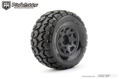 Powerhobby Tomahawk 1/10 SC Belted Tires (2) with Removable Hex Wheels
