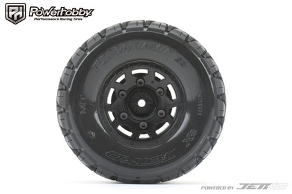 Powerhobby Tomahawk 1/10 SC Belted Tires (2) with Removable Hex Wheels