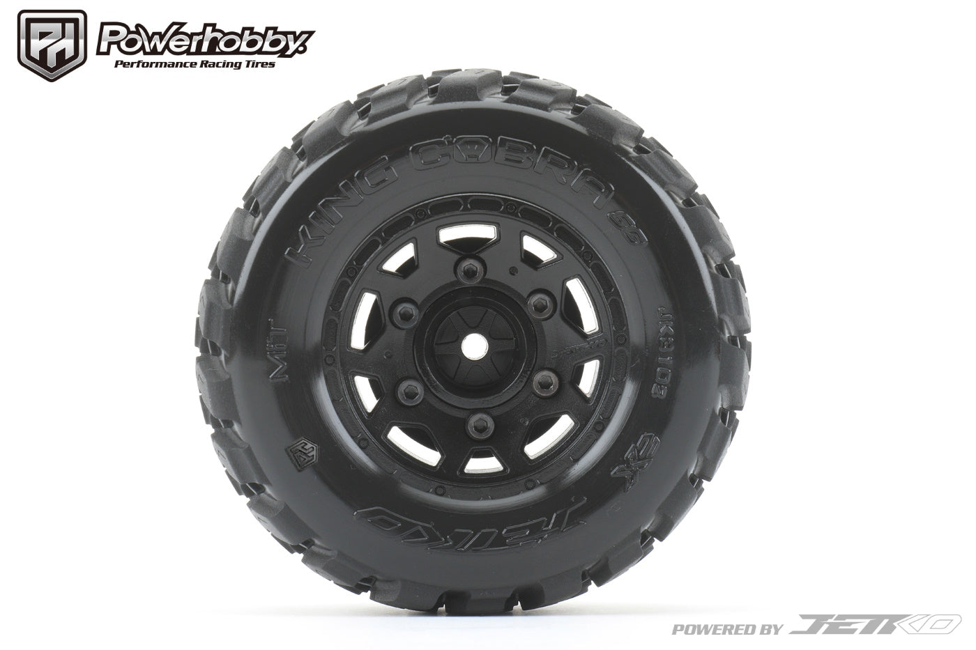 Powerhobby King Cobra 1/10 SC Belted Tires (2) with Removable Hex Wheels
