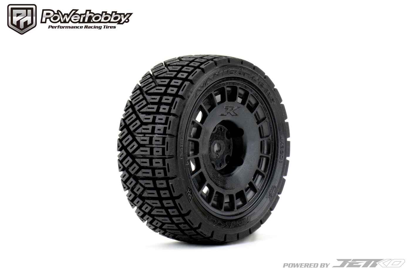 Powerhobby 1/10 Rally Car Avantgarde Mounted Tires Radial Wheels (4)