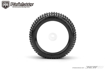 Powerhobby Desirer Front/Rear Mini-T Mounted Tires 8mm White Soft