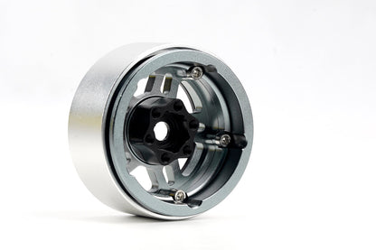Powerhobby B4 Aluminum 1.9 Beadlock Wheels 9mm Hubs Grey (4) 1/10 Rock Crawler