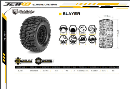 Powerhobby Slayer 1/5 Belted Tires (2) FOR Traxxas X-Maxx Arrma Losi DBXL-E