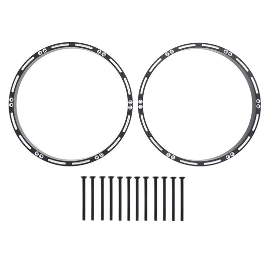 Powerhobby 7075 Aluminum Front Wheel Reinforcement Rings Black Losi Promoto MX