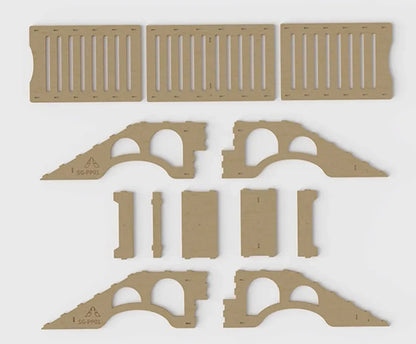 High Density RC Crawler Wood Trail Small Hill Bridge (B Style) 1/24 1/18