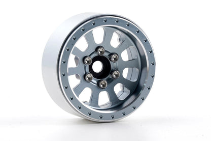 Powerhobby B7 Aluminum 1.9 Beadlock Wheels 9mm Hubs Grey (4) 1/10 Rock Crawler