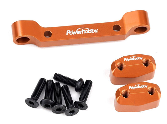 Powerhobby Aluminum Front Pivot Block Orange HPI RS4 Sport3