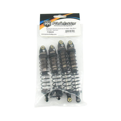 Powerhobby Aluminum Shocks (4) Arrma 3s Seton / Big Rock / Granite / Typhon Bronze