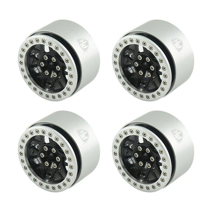 Powerhobby Aluminum 2.2" Beadlock Wheels Black (4) 1/10 Rock Crawler