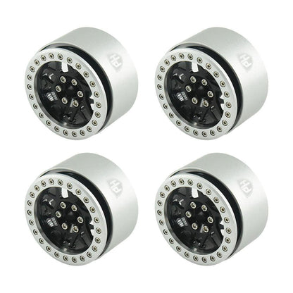 Powerhobby Aluminum 2.2" Beadlock Wheels Black (4) 1/10 Rock Crawler