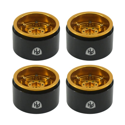 Powerhobby Aluminum 2.2" Beadlock Wheels Gold (4) 1/10 Rock Crawler