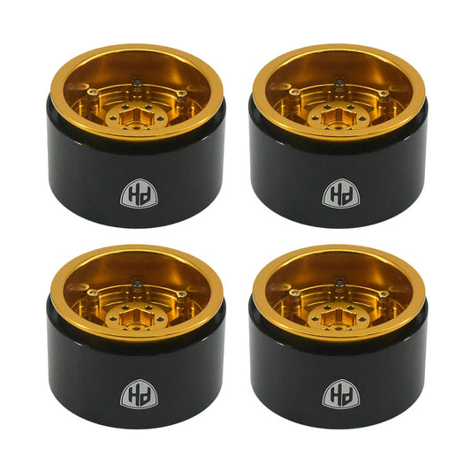 Powerhobby Aluminum 2.2" Beadlock Wheels Gold (4) 1/10 Rock Crawler