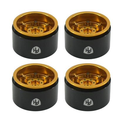 Powerhobby Aluminum 2.2" Beadlock Wheels Gold (4) 1/10 Rock Crawler