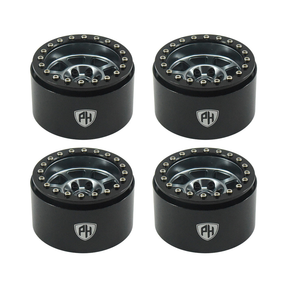 Powerhobby Aluminum 2.2" Beadlock Wheels (4) 1/10 Rock Crawler