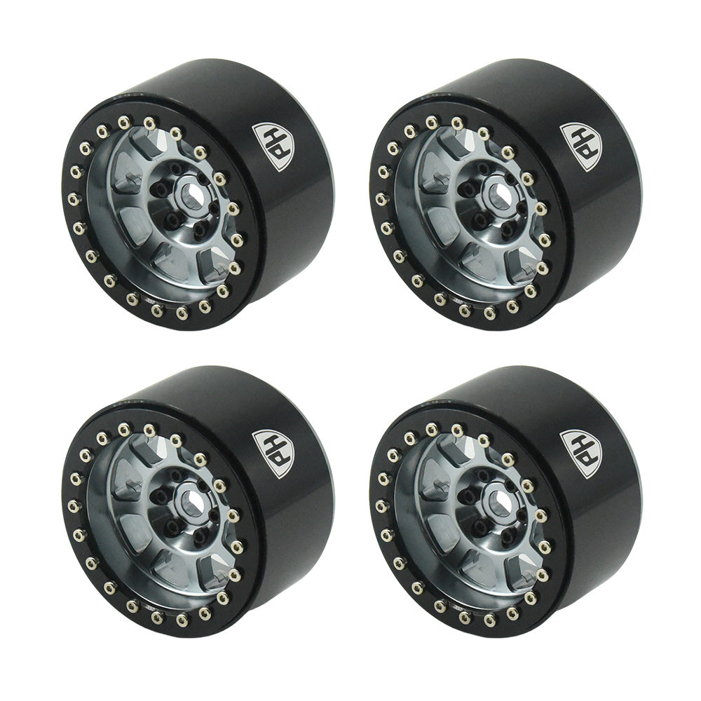 Powerhobby Aluminum 2.2" Beadlock Wheels (4) 1/10 Rock Crawler