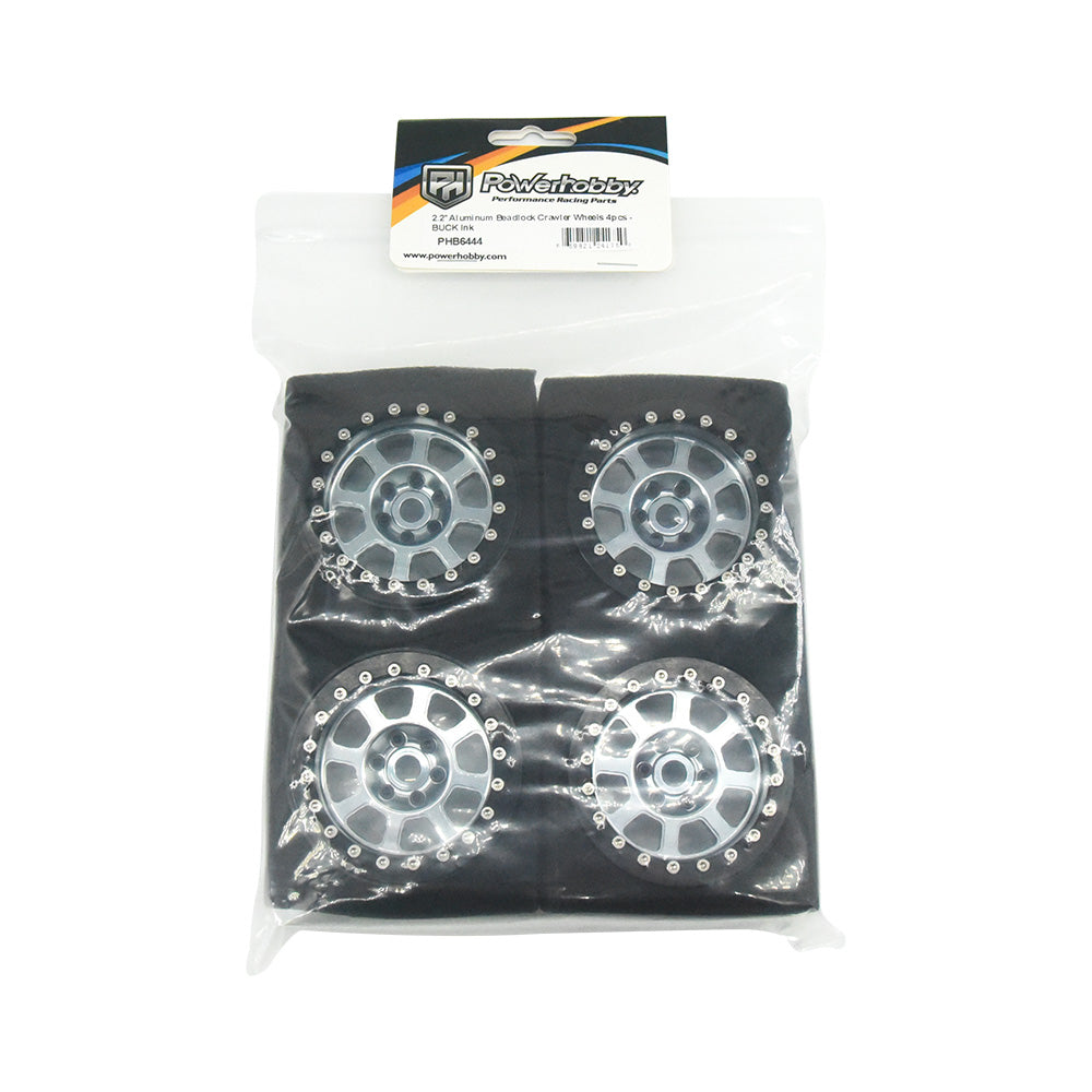 Powerhobby Aluminum 2.2" Beadlock Wheels (4) 1/10 Rock Crawler