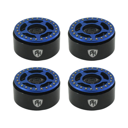 Powerhobby Aluminum 2.2" Beadlock Wheels Blue (4) 1/10 Rock Crawler