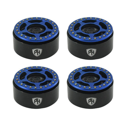 Powerhobby Aluminum 2.2" Beadlock Wheels Blue (4) 1/10 Rock Crawler
