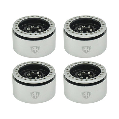 Powerhobby Aluminum 2.2" Beadlock Wheels Black Star (4) 1/10 Rock Crawler