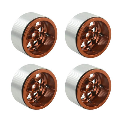 Powerhobby Aluminum 2.2" Beadlock Wheels Orange (4) 1/10 Rock Crawler