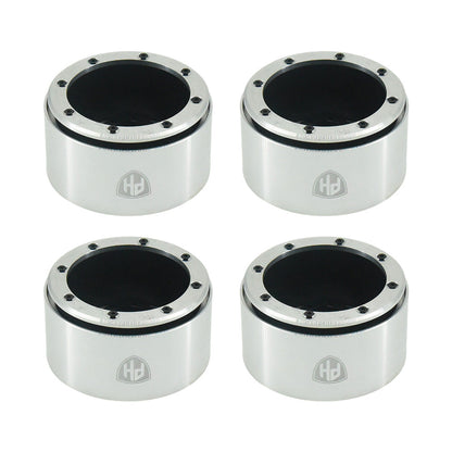Powerhobby Aluminum 2.2" Beadlock Wheels Silver / Black (4) 1/10 Rock Crawler