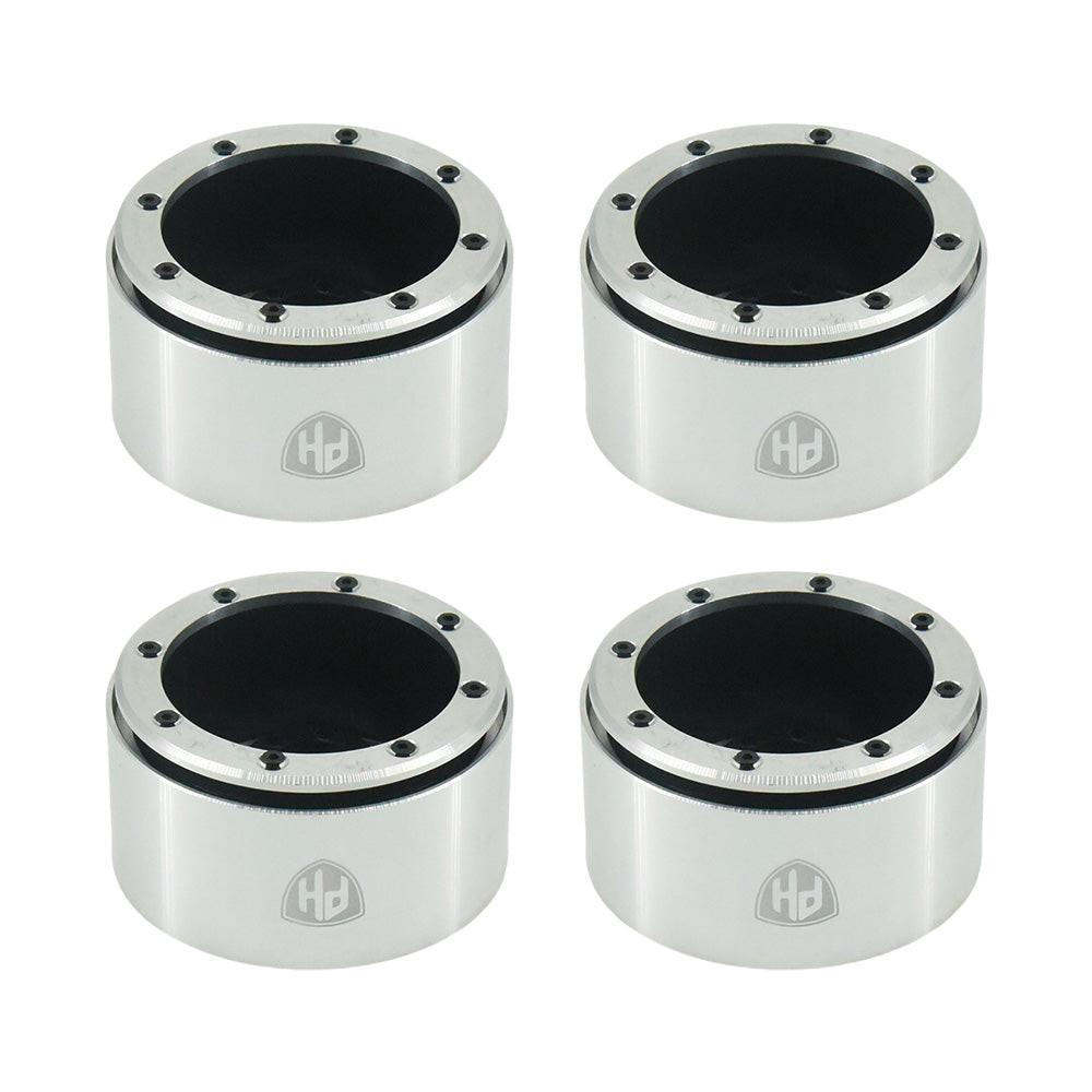 Powerhobby Aluminum 2.2" Beadlock Wheels Silver / Black (4) 1/10 Rock Crawler