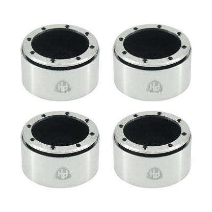 Powerhobby Aluminum 2.2" Beadlock Wheels Silver / Black (4) 1/10 Rock Crawler