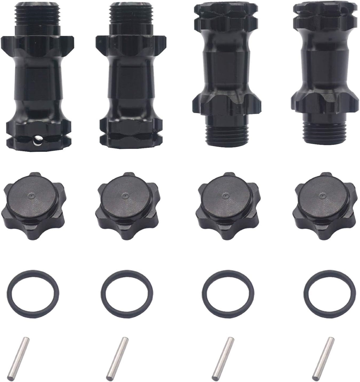 Aluminum 17mm Wheel Hex Hub 30mm Extension Adapter Hub with 12mm Cap