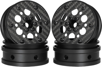 Powerhobby 2.2" Carbon Fiber Lightweight Beadlock Wheels 1/10 Rock Crawler D