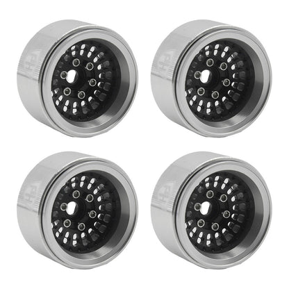 Powerhobby 1.9" 10MM Offset Aluminum Wheels Black (4) 1/10 Cralwer