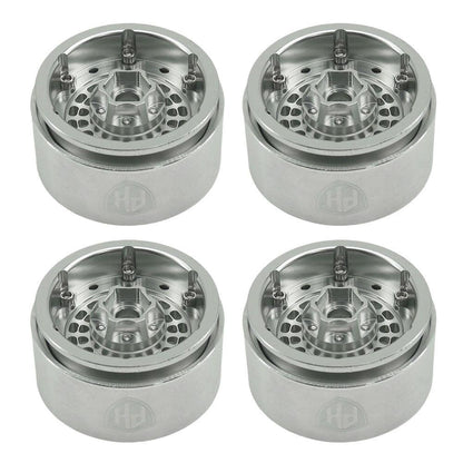 Powerhobby 1.9" 10MM Offset Aluminum Wheels Silver (4) 1/10 Crawler