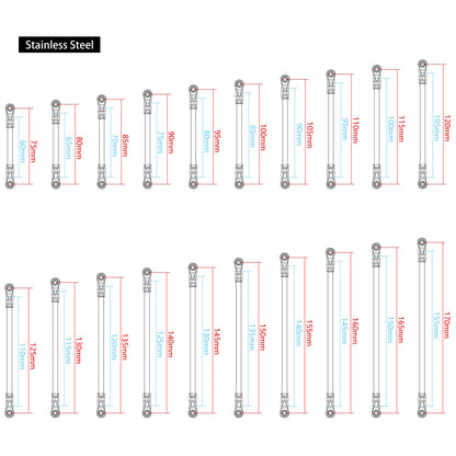 Powerhobby Stainless Steel 90MM Links w Straight / Angled Links (2) Axial SCX10